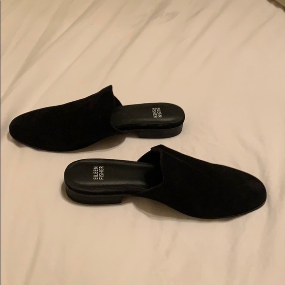Eileen Fischer ECU black suede slip on